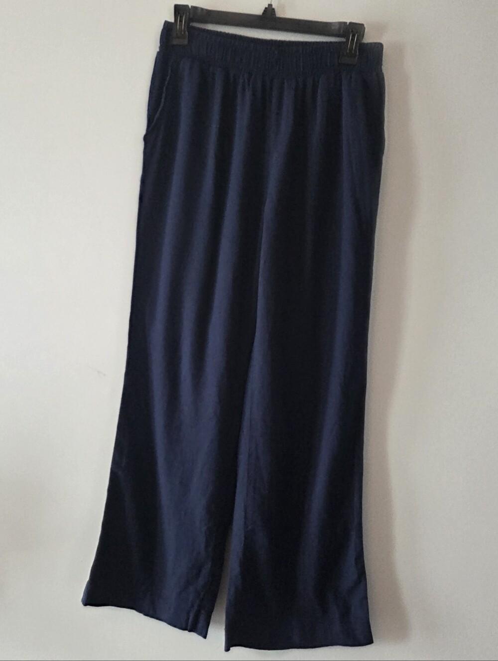 Briggs New York Navy Blue Women's Linen Blend Pull-On Pants Size S